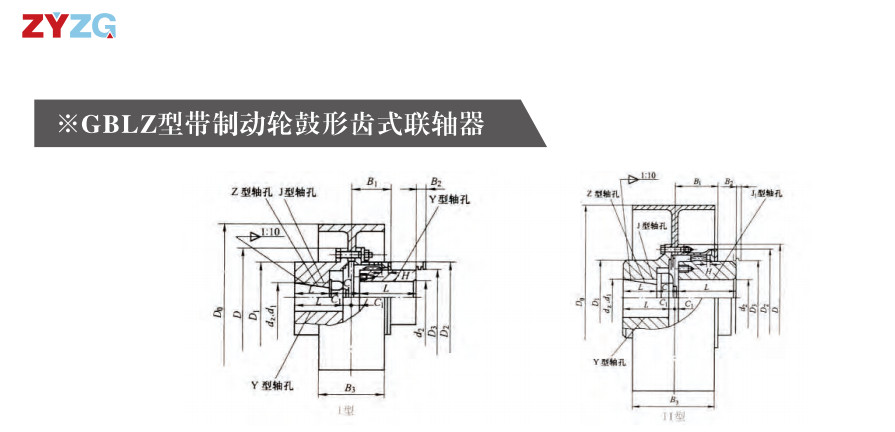 GBLZ 型帶製動輪鼓形齒式综合好色