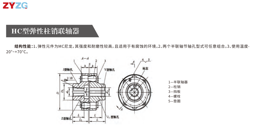 HCL型帶製動輪彈性柱銷综合好色